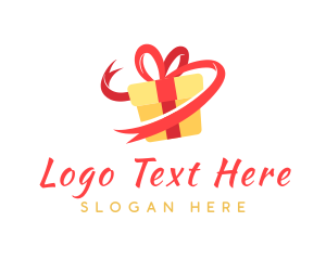 Gift Box - Gift Ribbon Present logo design