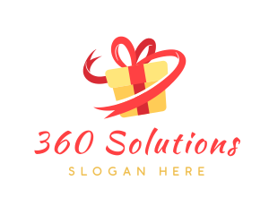 Gift Ribbon Present logo design