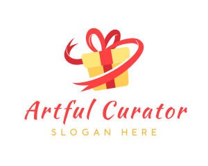 Gift Ribbon Present logo design