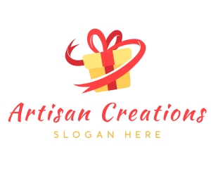 Gift Ribbon Present logo design