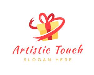 Gift Ribbon Present logo design