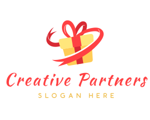 Gift Ribbon Present logo design