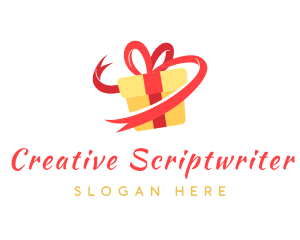 Gift Ribbon Present logo design