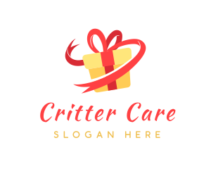 Gift Ribbon Present logo design