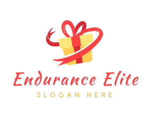 Gift Ribbon Present logo design