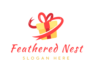 Gift Ribbon Present logo design