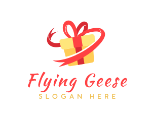 Gift Ribbon Present logo design