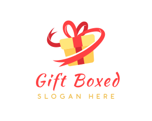 Present - Gift Ribbon Present logo design