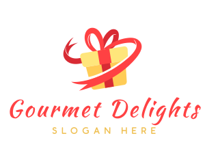 Gift Ribbon Present logo design