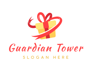 Gift Ribbon Present logo design