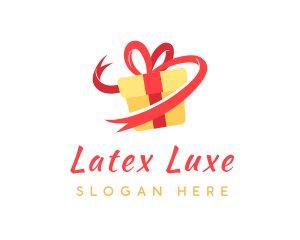 Gift Ribbon Present logo design