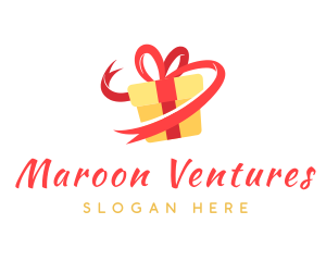 Gift Ribbon Present logo design