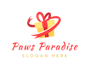 Gift Ribbon Present logo design