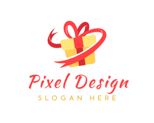 Gift Ribbon Present logo design