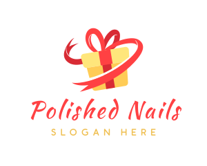 Gift Ribbon Present logo design