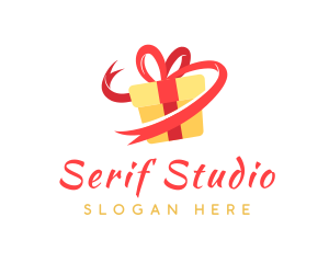 Gift Ribbon Present logo design