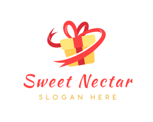 Gift Ribbon Present logo design