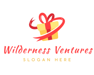 Gift Ribbon Present logo design