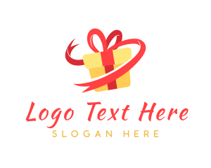 Gift Wrapping - Gift Ribbon Present logo design