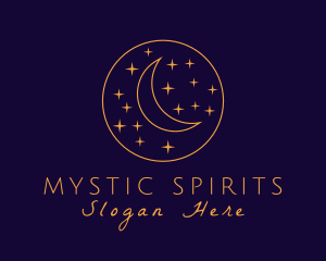 Astral Moon Stars logo design