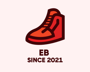 Basketball Shoe - Red Rubber Shoes logo design