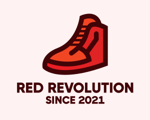 Red Rubber Shoes logo design