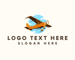 Skydiving - Flight Plane Flying logo design