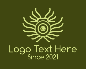 Landscape Photographer - Camera Lens Vine logo design