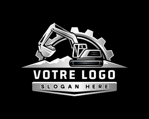 Machinery - Builder Excavator Backhoe logo design
