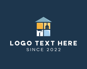 Paint Brush - Home Renovation Tools logo design