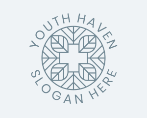 Leaf Cross Youth Group logo design