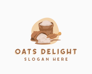 Oats - Flour Sack Ingredient logo design