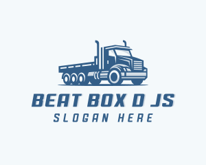 Mixer Truck - Flatbed Truck Trucking logo design