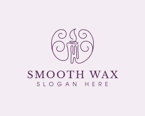 Wax - Flame Candle Wax logo design