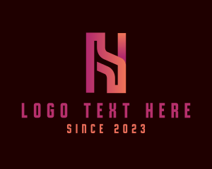 Monoline - Modern Company Letter H logo design