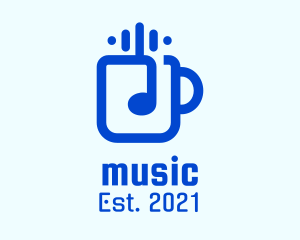 Musical Cup Note logo design