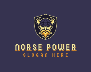 Viking - Shield Viking Warrior logo design