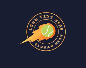 Pingpong - Flame Tennis Ball Sports logo design