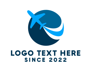 Airplane - Blue Jet Logistics logo design