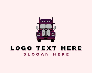 Logistics - Trailer Truck Haulage Transport logo design