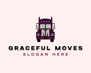 Trailer Truck Haulage Transport logo design