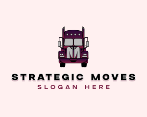 Trailer Truck Haulage Transport logo design