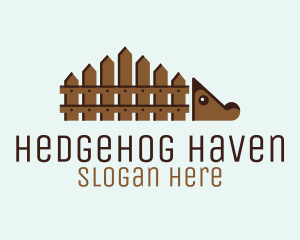 Hedgehog - Hedgehog Backyard Fence logo design