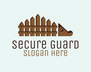 Fence - Hedgehog Backyard Fence logo design