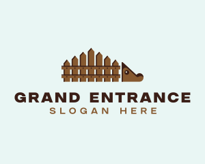 Entrance - Hedgehog Backyard Fence logo design