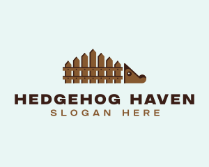 Hedgehog Backyard Fence logo design