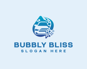 Car Wash Water Droplet logo design