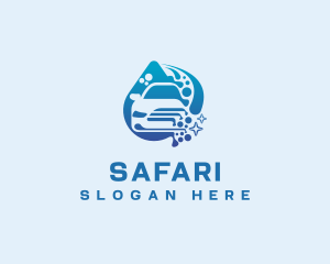 Clean - Car Wash Water Droplet logo design