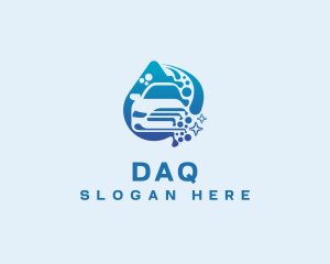 Clean - Car Wash Water Droplet logo design