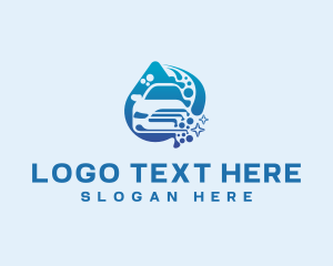 Automobile - Car Wash Water Droplet logo design